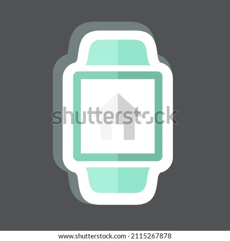 Home Screen Sticker in trendy isolated on black background