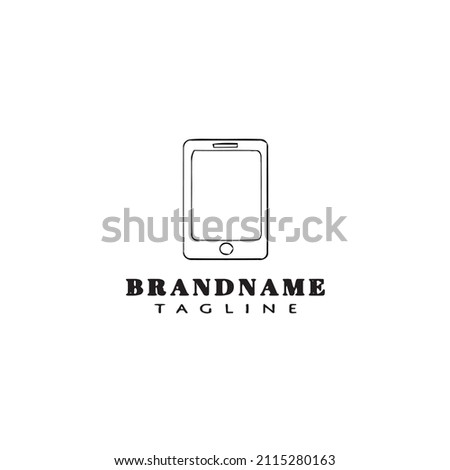 smart phone logo cartoon icon design template black modern isolated vector