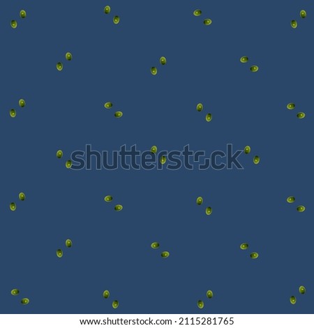 Colorful fruit pattern of fresh passion fruit on blue background. Top view. Flat lay. Pop art design