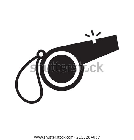 whistle icon vector illustration sign