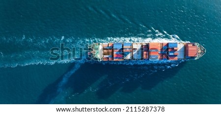 webinar banner,Aerial top view of cargo ship carrying container and running for export  goods  from  cargo yard port to custom ocean concept technology transportation , customs clearance.  forwarder