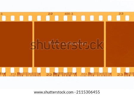 (35 mm.) film collections frame.With white space.film camera. Royalty-Free Stock Photo #2115306455