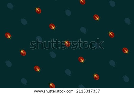 Colorful pattern of fresh red tomatoes on dark green background. Top view. Flat lay. Pop art design