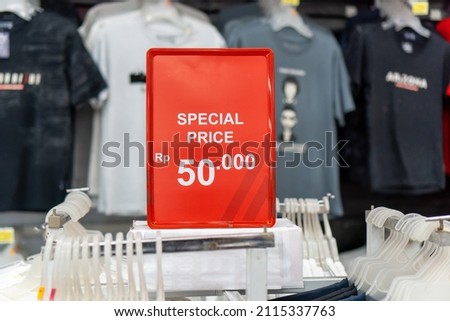Special price banner 50k T-shirts in the promo month. Special Offer.           