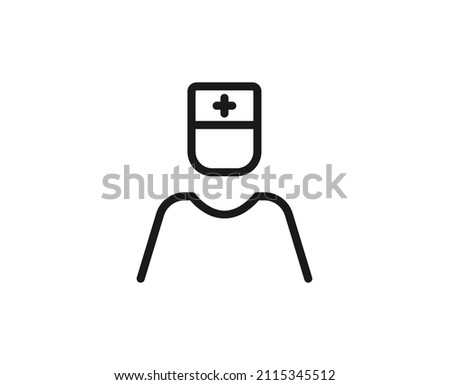 Veterinarian line icon. Vector symbol in trendy flat style on white background. Veterinary sign for design.