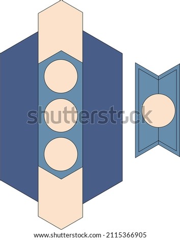 tiles of complex shape with a connecting element