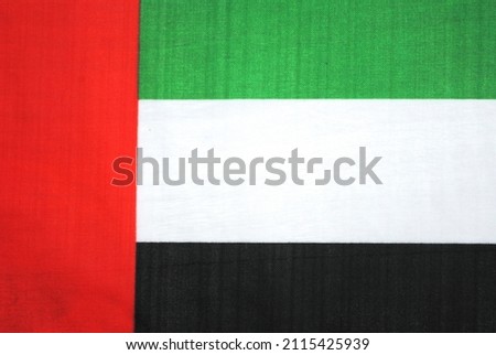 National flag of the state. Material surface texture