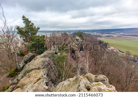 Exploring the beautiful Harz Mountains on a cold winter's day along the Teufelsmauer - Saxony-Anhalt