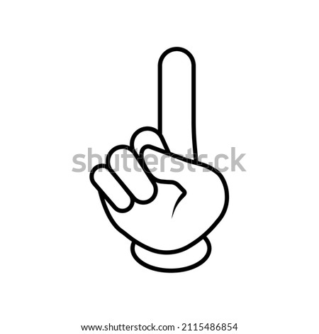Cartoon hands gesture. Traditional cartoon white glove. Vector clip art illustration.Isolated on a blank background which can be edited and changed colors. Royalty-Free Stock Photo #2115486854