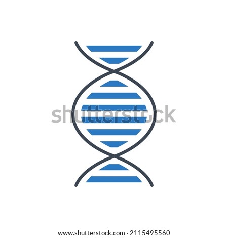 dna related vector glyph icon. dna sign. Isolated on white background. Editable vector illustration