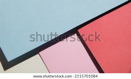 abstract colored paper background geometric pastel tone wallpaper banner for web. Abstract backdrop.