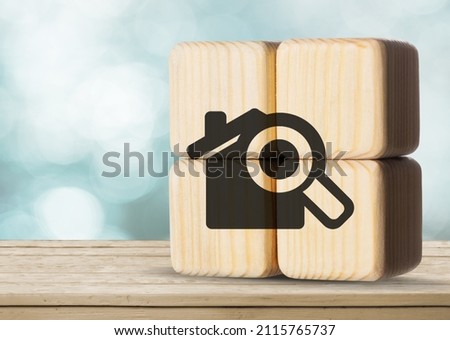 Buyer persona and target customer concept. Customer psychology profile or characteristics. wood cubes Royalty-Free Stock Photo #2115765737