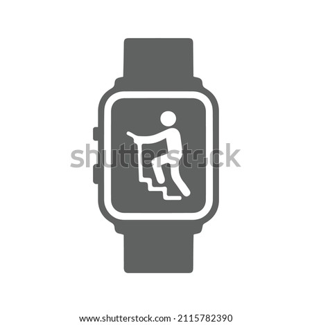 Apple, exercise, fitness, watch icon. Gray vector graphics. 38