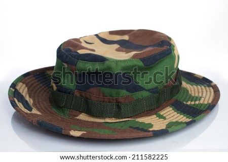 Army hat with camouflage design