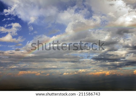 cloud and rainbow sky background