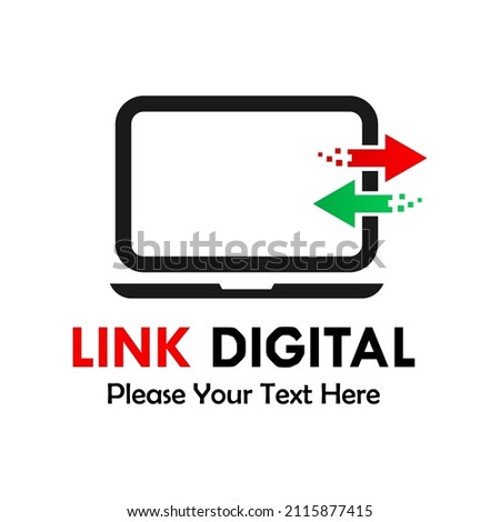 Link digital logo template illustration