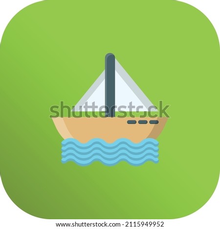 boat Vector illustration on a transparent background.Premium quality symmbols.Vector line flat icon for concept and graphic design.
