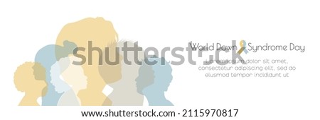 World Down Syndrome Day banner. Royalty-Free Stock Photo #2115970817