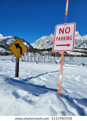 Cold Snow Road Transportation Signs