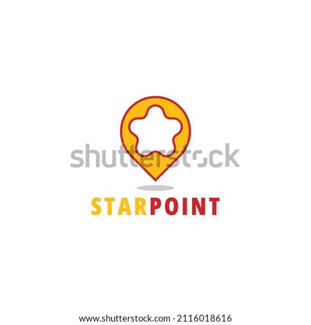 Star logo design with modern simple line art logo design