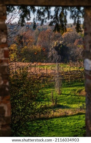 Between art and autumn colors. The ancient village of Villafredda. Friuli.