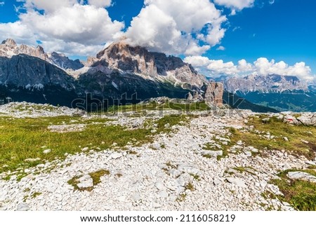 Dolomites of the Ampezzo valley. Iconic images.