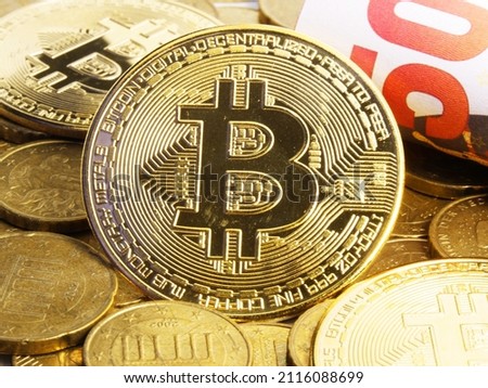 Bitcoin coin crypto money as a symbol image Bitcoin and others