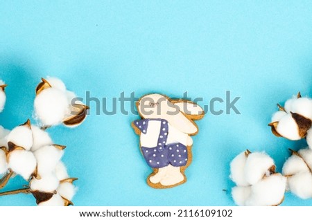 Homemade gingerbread cookies in shape of animals for children. Photo