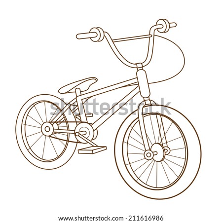 bicycle isolated on white background (vector illustration)