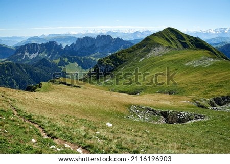 View from Hochmatt on the Swiss Alps