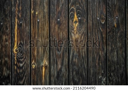 Old brown wooden planks background. Dark wood texture background surface with old natural pattern. Grunge surface rustic wooden table top view