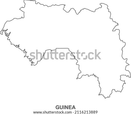 Guinea map icon. Guinea map vector symbol 
