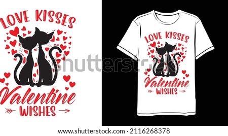 Cute Cat Couple Valentines Saying Valentines Day T-shirt Design