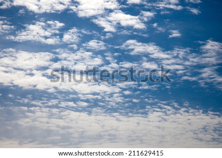 White clouds against blue sky, background