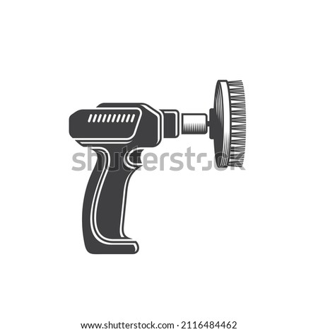 cleaning and detailing cars tool, vector art.
