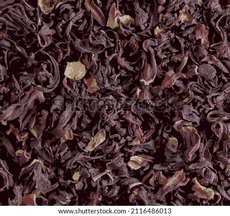 Background of tea from dried pomegranate flowers. Vector Illustration. Increases immunity. Healthy food concept.
 Royalty-Free Stock Photo #2116486013