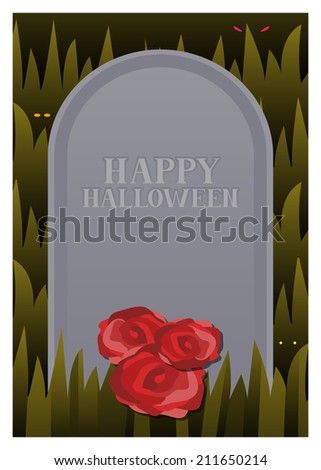 An abstract paper-cutout style halloween card design. Raster.