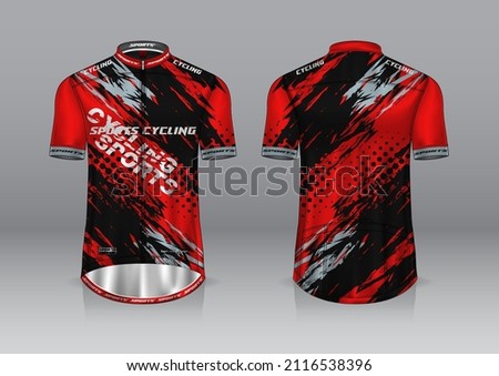 jersey design for cycling sports, front and back view