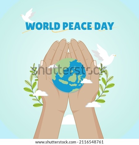 Vector Illustration for World Peace Day. 