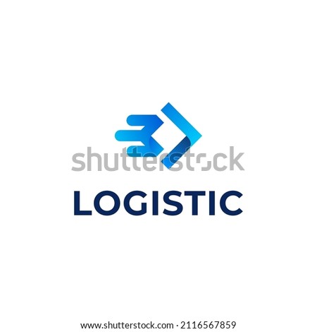 Abstract Logistics logo design inspiration vector image
