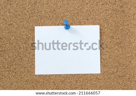 Note on the cork board