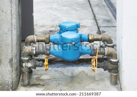water meter Royalty-Free Stock Photo #211669387