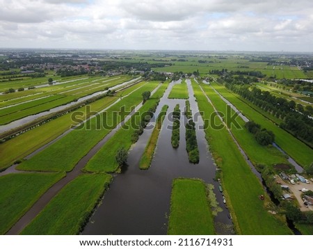 Drone pictures of farmland, ditch and water ways in the Netherlands! 