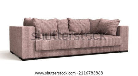 Sofa on white background advertising 