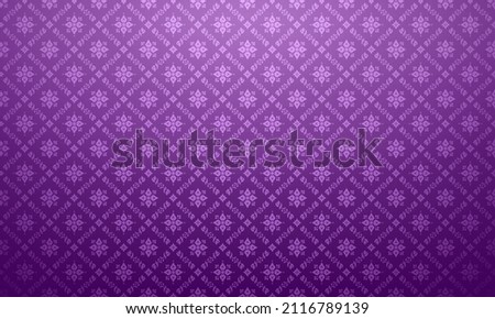 Luxury Thai pattern purple background vector illustration. Lai Thai element pattern. Lilac theme Royalty-Free Stock Photo #2116789139