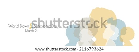 World Down Syndrome Day banner.	 Royalty-Free Stock Photo #2116793624