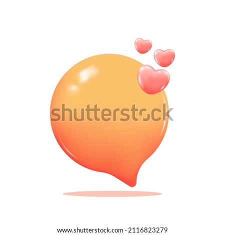 3d realistic bubble chat or online message vector illustration. isolated in white. mobile apps icon