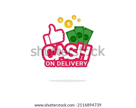 Simple rubber stamp Cash On Delivery on white