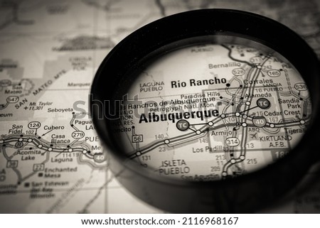 Albuquerque USA travel map background