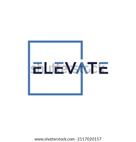 ELEVATE modern logo vector TYPOGRAPHY for download Royalty-Free Stock Photo #2117020157